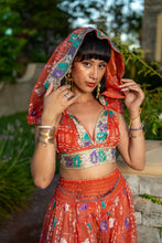 Load image into Gallery viewer, Saffron Rose Bollywood Set