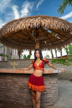 Load image into Gallery viewer, Zebra Fire Mini Skirt Set