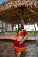 Load image into Gallery viewer, Zebra Fire Mini Skirt Set