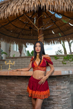 Load image into Gallery viewer, Zebra Fire Mini Skirt Set