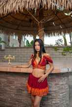 Load image into Gallery viewer, Zebra Fire Mini Skirt Set