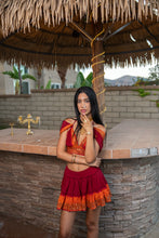 Load image into Gallery viewer, Zebra Fire Mini Skirt Set