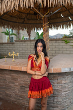 Load image into Gallery viewer, Zebra Fire Mini Skirt Set
