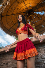 Load image into Gallery viewer, Zebra Fire Mini Skirt Set