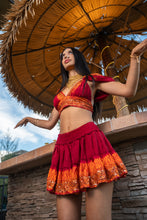 Load image into Gallery viewer, Zebra Fire Mini Skirt Set