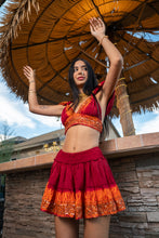 Load image into Gallery viewer, Zebra Fire Mini Skirt Set