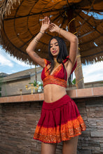 Load image into Gallery viewer, Zebra Fire Mini Skirt Set