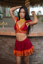 Load image into Gallery viewer, Zebra Fire Mini Skirt Set