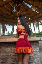 Load image into Gallery viewer, Zebra Fire Mini Skirt Set