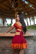 Load image into Gallery viewer, Zebra Fire Mini Skirt Set