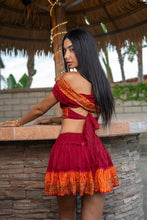 Load image into Gallery viewer, Zebra Fire Mini Skirt Set