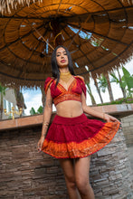 Load image into Gallery viewer, Zebra Fire Mini Skirt Set