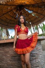 Load image into Gallery viewer, Zebra Fire Mini Skirt Set