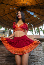 Load image into Gallery viewer, Zebra Fire Mini Skirt Set