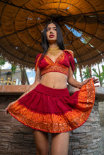 Load image into Gallery viewer, Zebra Fire Mini Skirt Set