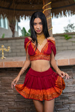 Load image into Gallery viewer, Zebra Fire Mini Skirt Set