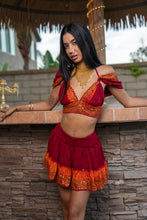 Load image into Gallery viewer, Zebra Fire Mini Skirt Set