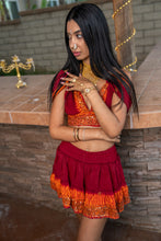 Load image into Gallery viewer, Zebra Fire Mini Skirt Set