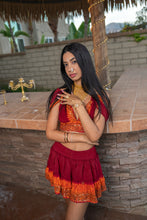 Load image into Gallery viewer, Zebra Fire Mini Skirt Set