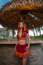 Load image into Gallery viewer, Zebra Fire Mini Skirt Set