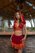 Load image into Gallery viewer, Zebra Fire Mini Skirt Set