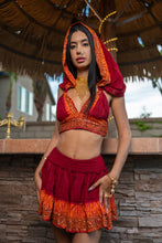 Load image into Gallery viewer, Zebra Fire Mini Skirt Set