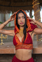 Load image into Gallery viewer, Zebra Fire Mini Skirt Set