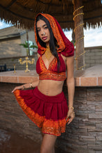 Load image into Gallery viewer, Zebra Fire Mini Skirt Set