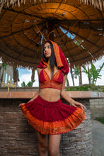 Load image into Gallery viewer, Zebra Fire Mini Skirt Set