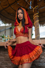 Load image into Gallery viewer, Zebra Fire Mini Skirt Set