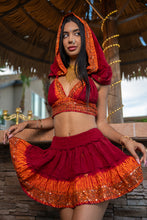 Load image into Gallery viewer, Zebra Fire Mini Skirt Set