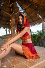 Load image into Gallery viewer, Zebra Fire Mini Skirt Set