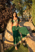 Load image into Gallery viewer, Emerald Gold Sharara Pants Set