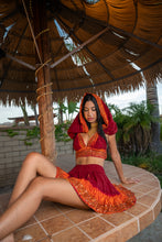 Load image into Gallery viewer, Zebra Fire Mini Skirt Set
