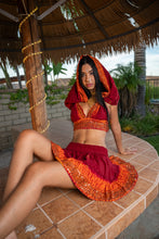 Load image into Gallery viewer, Zebra Fire Mini Skirt Set