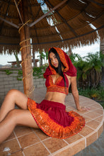 Load image into Gallery viewer, Zebra Fire Mini Skirt Set