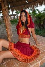 Load image into Gallery viewer, Zebra Fire Mini Skirt Set