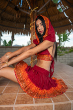 Load image into Gallery viewer, Zebra Fire Mini Skirt Set