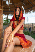 Load image into Gallery viewer, Zebra Fire Mini Skirt Set