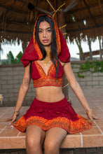 Load image into Gallery viewer, Zebra Fire Mini Skirt Set