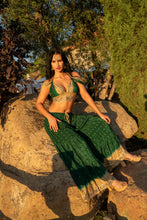 Load image into Gallery viewer, Emerald Gold Sharara Pants Set