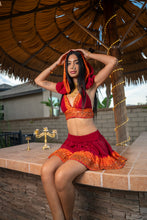 Load image into Gallery viewer, Zebra Fire Mini Skirt Set