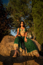 Load image into Gallery viewer, Emerald Gold Sharara Pants Set