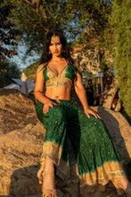 Load image into Gallery viewer, Emerald Gold Sharara Pants Set