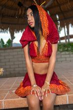 Load image into Gallery viewer, Zebra Fire Mini Skirt Set