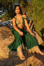 Load image into Gallery viewer, Emerald Gold Sharara Pants Set