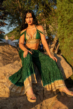 Load image into Gallery viewer, Emerald Gold Sharara Pants Set