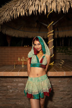 Load image into Gallery viewer, Watercolor Bandhani Mini Skirt Set