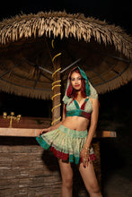 Load image into Gallery viewer, Watercolor Bandhani Mini Skirt Set