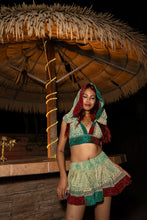 Load image into Gallery viewer, Watercolor Bandhani Mini Skirt Set